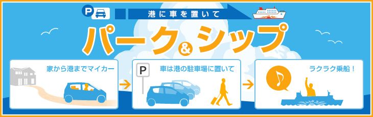 港に車を置いて パーク シップ フェリーさんふらわあ